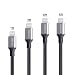 ENACFIRE Lightning Cable iPhone 6 Charger 4Pack (1ft,3ft,2X6ft) Assorted Lengths Combination Durable and Fast Charging Cable for iPhone 7/7+/6/6+/6s/6s+/5/5s/5c/SE, iPad and More (Space Gray)