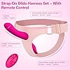 Umschnall-Dildos Vibration Sexspielzeug für Frauen, Wordone Tragbarer Harness Strap-on-Dildo mit 10 Dual-Vibrationsmodi, G-Punkt-Vibrator & Klitorisstimulation mit Fernbedienung für Paare & Lesben #2