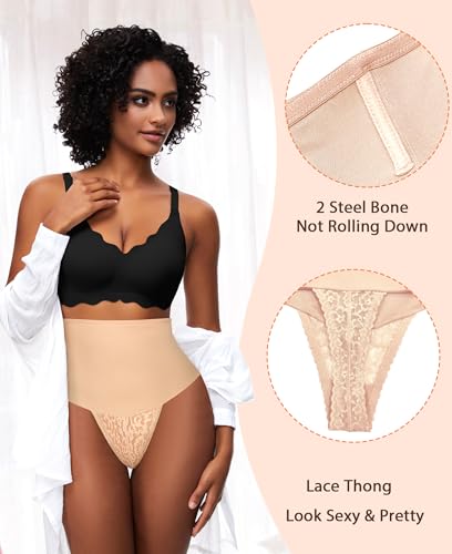 Image of Womens Thong Shapewear Mid to High Waisted Shaper Thong WN0017