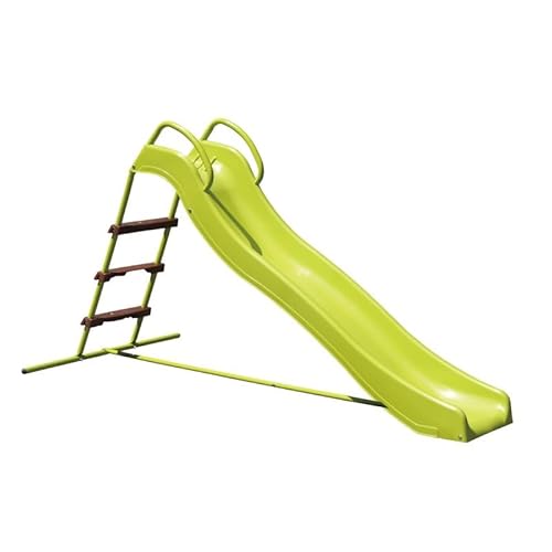 Scivolo per bambini da esterno, SCIVOLO da Giardino in Plastica per Bambini con Solida Struttura in Metallo 3 Gradini. Dimensioni 95x185x105 cm.