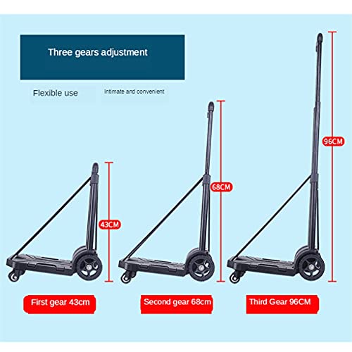 Carrito de Compras Portátil Plegable con Ruedas Azul miniatura 3