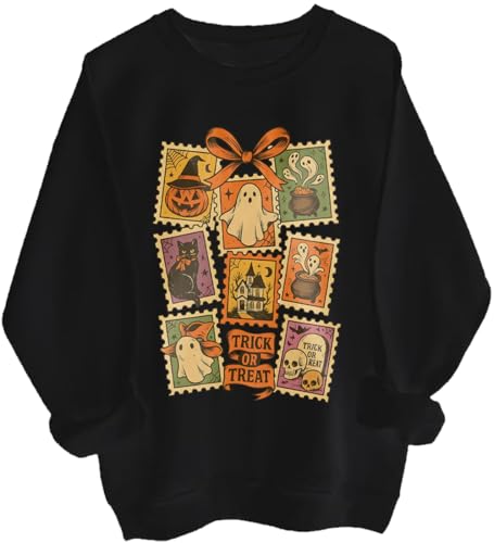 Cute Ghost Pumpkin Cat Sweatshirt Halloween Cute Ghost Pumpkin Cat Shirt