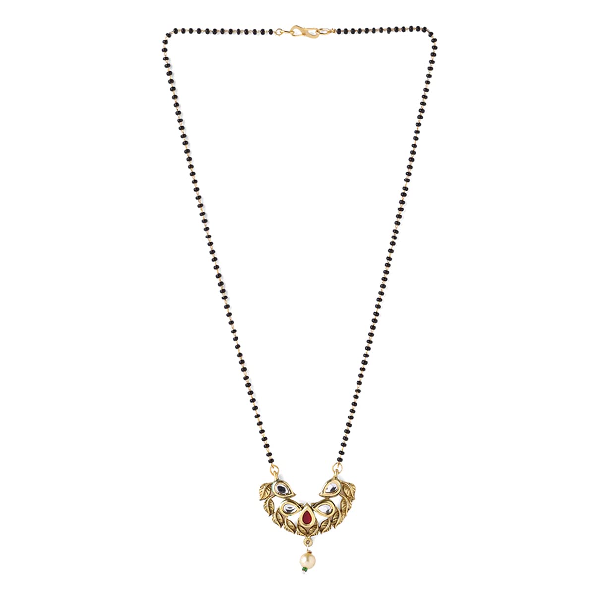 Traditional Beads Plated Nallapusalu Chains, Elegant Design