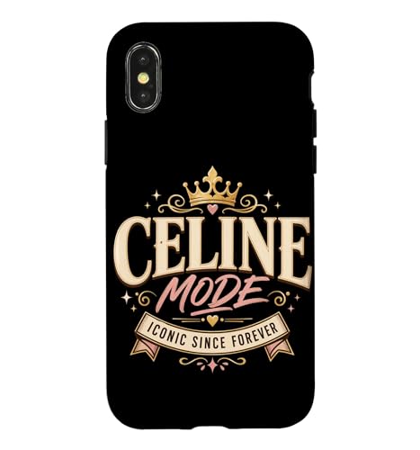 Celine Mode �ے��I�Ȗ����N���E�� �O���t�B�b�N Since Forever Name �X�}�z�P�[�X iPhone X/XS �p