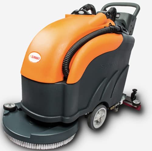 Sunmax Floor Scrubber, 22" Brush, Corded, 22Ft Cable Length, 200 Rpm, 31" Squeegee Width. #TOP1