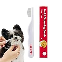 JAYU PET Gesichtspflegekamm - Augenkämme für Hunde, Stressfreier Tränenfleckenentferner für Hunde und Katzen, Haustier-Gesichtsbürste, Katzenpflegeset, Edelstahl-Enthaarungskamm