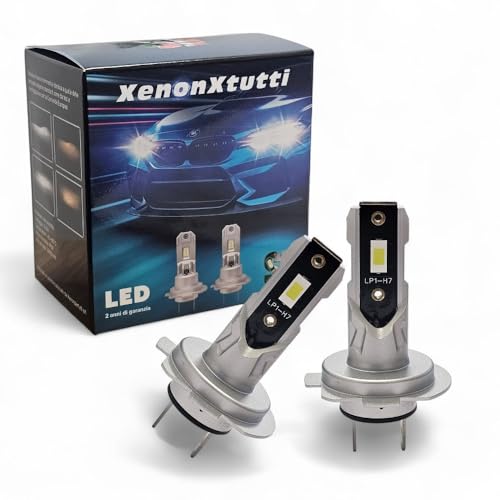 Generico Lampadine H7 LED, 80w 20000lm 6000k Fari Auto Bianco, 6 Volte Super Luminosità, 1:1 Mini Led H7 Alogeno e Xenon Kit Di Sostituzione, Led Faro H7/H18