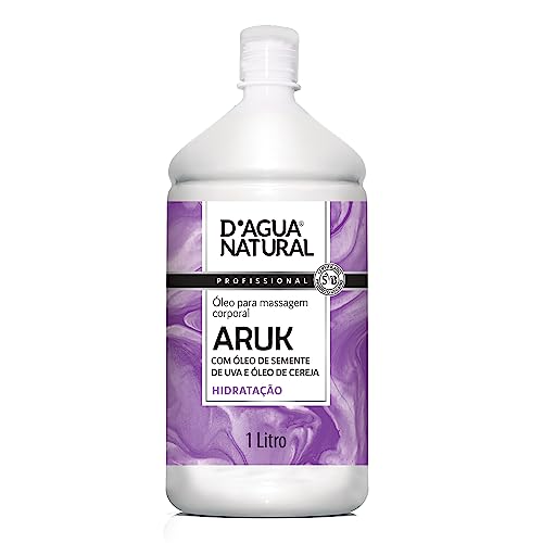 Óleo de Massagem Aruk Semente de Uva e Cereja, D'agua Natural, 1 litro