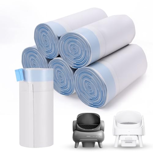 120 Count Cat Litter Box Bags for Neakasa and PetPivot Open Self-Cleaning Cat Litter Boxes, Extra Thick Heavy Duty Liners Replacement, Unscented, 27