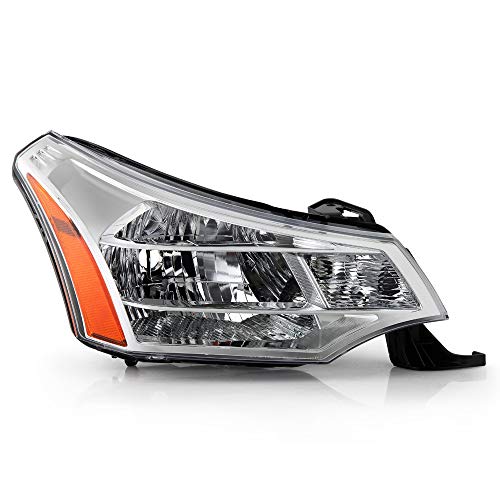 ACANII - For 2008-2011 Ford Focus S|SE|SES|SEL Chrome Housing Headlight Headlamp Assembly Replacement Passenger Side