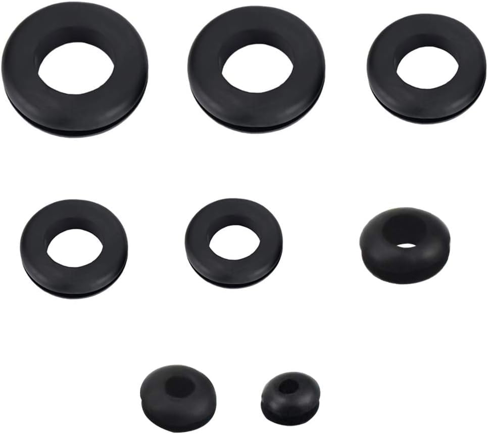 Image of Blanking Closed Rubber Grommets and Open Wiring Grommet 6mm to 40mm (Open Grommets, 6mm)