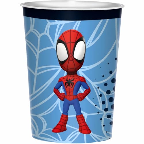 Blue Spidey & His Amazing Friends Plastic Favor Cup (16oz) Pack of 1 - Perfect for Kids' Birthday Parties & Celebrations
