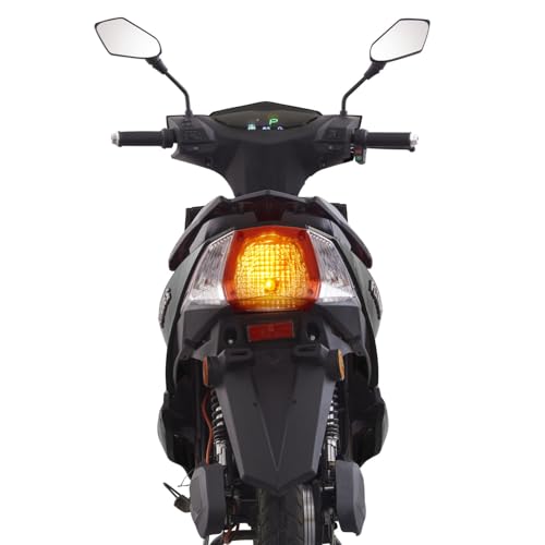 Image of FlyRides Electric Scooter (LS) - High-Performance Eco-Friendly Commuter Scooter - Equipped with LED Headlights & Tail Lights - Sleek Black Design - Ideal for City & Urban Travel (Black)