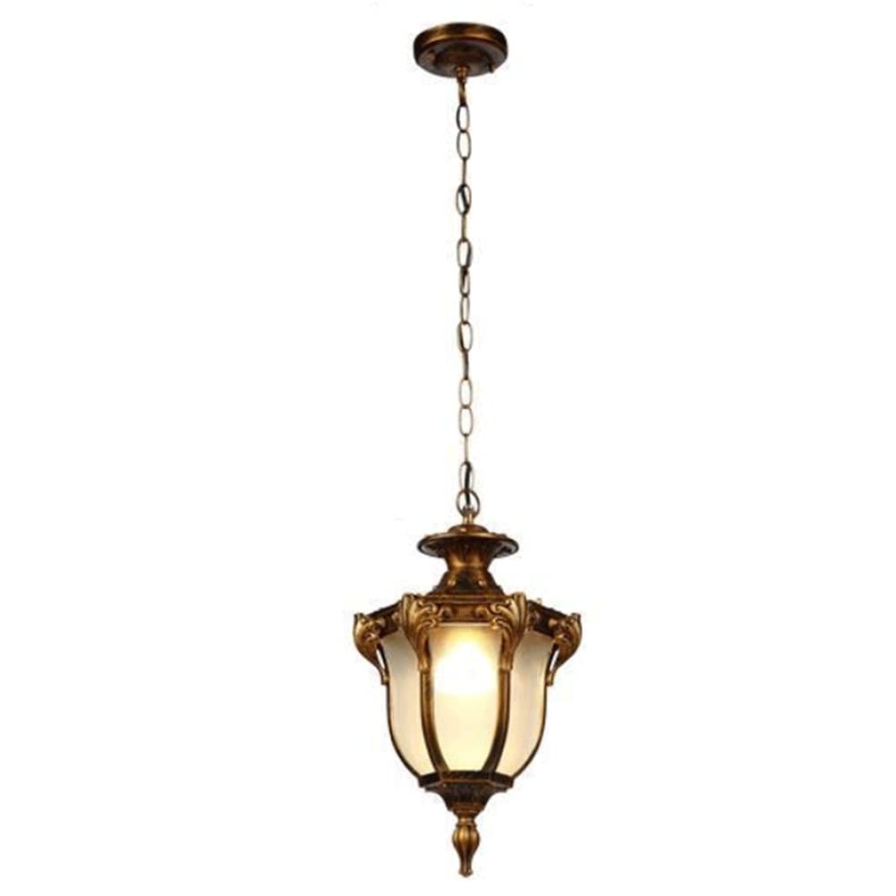 Lustre de jardin style américain brun étanche réglable 31 * 50cm