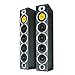 Fenton SHFT57B Standlautsprecher Paar 600 Watt Passiv Floorstanding Hi-fi Speakers, HiFi Lautsprecher Boxen für Stereoanlage, 4-Wege Standboxen Lautsprecher Paar Lautsprecherboxen - Schwarz