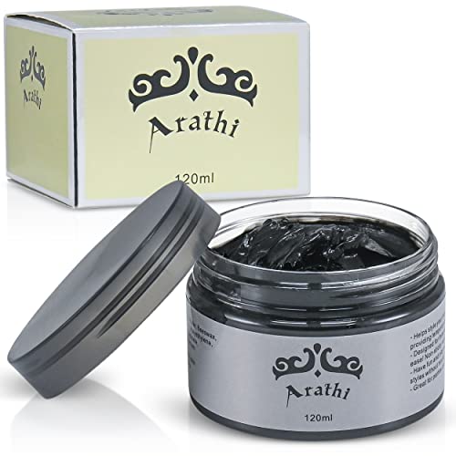Arathi Hair Color Wax Mud Dye Cream Unisex Washable Temporary for Modeling Cosplay Halloween Rave Party (Black)