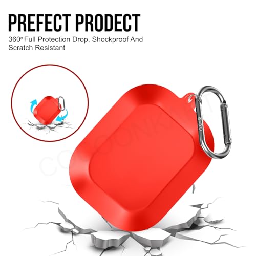 Image of Soft Silicone Case Cover Compatible for Realme Buds Air 8 (Red)