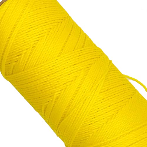 Linhasita Waxed Thread 100 g / 170 m Polyester 1 mm Thick Macrame, 30 Colours Lemon Yellow, 170 metros / 100 gr