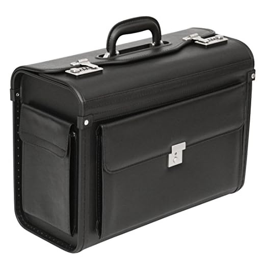Tassia - Maletín Ejecutivo de Estilo piloto con Ruedas y Compartimento para portátil - Equipaje de Cabina - Maletín de piloto