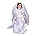 Bambole Casa Bruna Sposa con Velo Porcellana Wedding Figura 1:12 Lady Woman