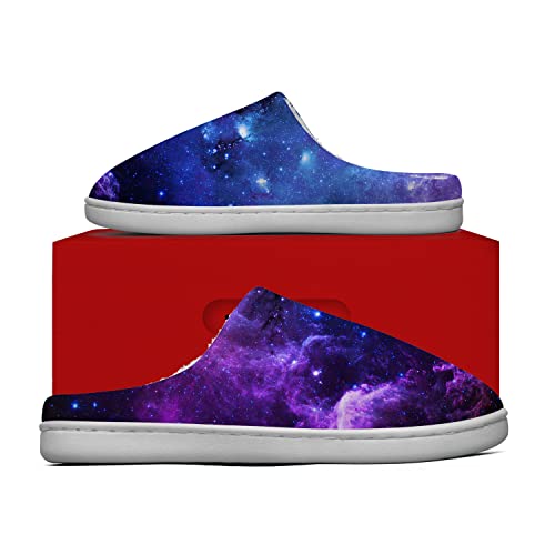 Ciadoon Galaxy Slippers for Women Men House Slippers Memory Foam Fuzzy Slippers Anti-Skid Winter House Shoes Gifts2
