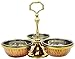 SKAVIJ Copper Serving Pickle Condiment Dish Rack Bowl Set, 6 Oz, 3.5 Inch
