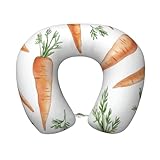 ZSUUGJ Almohada de viaje de zanahoria, para el cuello, para coche, tren, vuelo, oficina y uso doméstico
