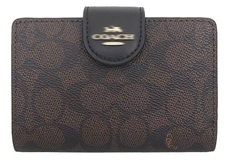 [Ｍｙ　Ｏｒｇａｎｙｅｅ] レディース 財布 通販 L型 ショルダー二つ折り財布 ミディアム コーナー ジップウォレット シグネチャー キャンバス アウトレット (ウォルナット×ブラック) [並行輸入品]
