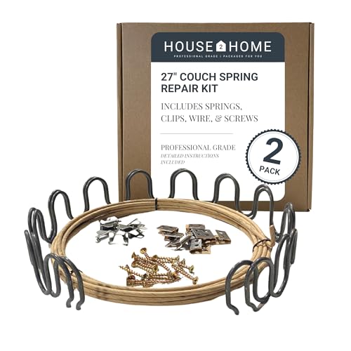 Image of Couch Spring Replacement Kit, Sofa Repair Set, 27 inch | Heavy-gauge steel wire loops; fits sectionals, loveseats & recliners; easy DIY installation; restores sagging cushion support