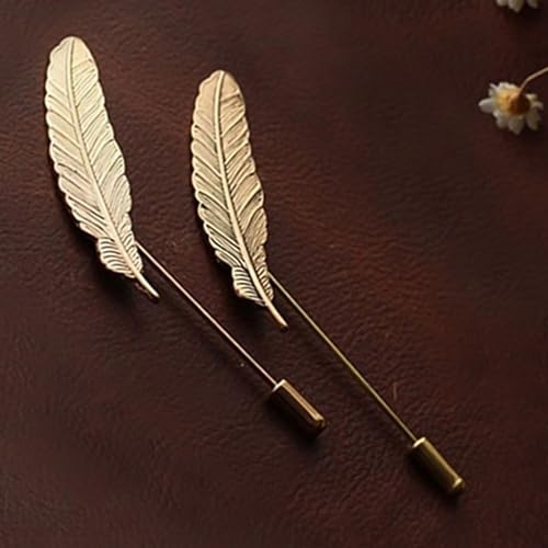 2 Leafy Lapel Pins/Wedding Brooches for Him (CO1105626G)