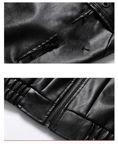 Veste en cuir à capuche hommes coupe cintrée aux finitions soignées - 2