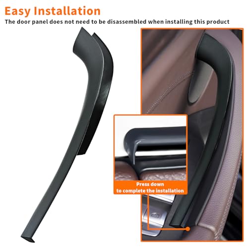 NEWNTSAME Car Door Handles Covers for BMW X3 G01 2018-2024 and X4 G02 2019-2025 Left and Right Side Interior Door Handle Decorative Covers (2PCS Black) by NEWNTSAME - Used condition - Image 5