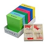 Borinhalbich The 7Pack® 7 Day 4 Compartment Weekly Pill Organizer with White Tray (Made in the USA)