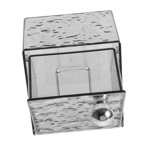 HAPINARY Caja de Almacenamiento Montada Pared con Tapa Abatible para Discos Bastoncillos Organizador Cosmético Compacto para Mantener Ordenados Tus Ahorrar Espacio