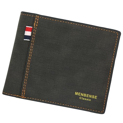 Mens Wallet Bifold Leather Matte Wallet for Men, Thin & Stylish Card Holder with ID Window
