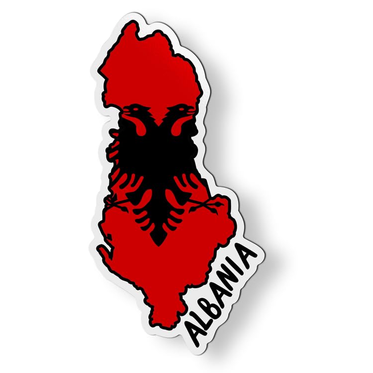 Imán decorativo rectangular Albania 4.5 pulgadas miniatura 1