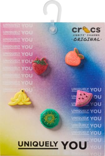 Image of Crocs Polyvinyl Chloride Sparkle Glitter Fruits 5 Pack, Multi