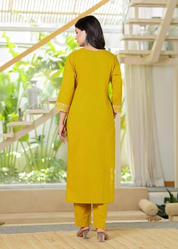 Image of Pistaa's Women's Ethnic Motifs Printed Regular Pure Cotton Kurta with Trousers With Dupatta Set
