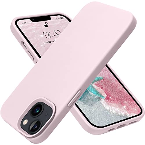 OTOFLY Designed for iPhone 13 Case Silicone Shockproof Slim Thin Phone Case for iPhone 13 6.1 inch Ice Pink