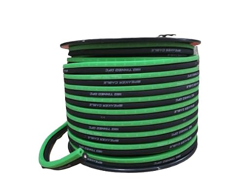 Full Tilt by Sundown Audio 16 AWG OFC Tinned Copper Wire – 100ft Bulk Spool, Ultra-Flexible Car Audio Power/Ground Cable, Anti-Corrosion, High Strands – Matte Lime Green/Matte Black
