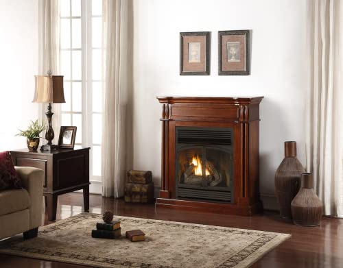 Duluth Forge Dual Fuel Ventless Gas Fireplace With Mantel - 32,000 Btu, Remote Control, Autumn Spice Finish - Model# Dfs-400R-1At #TOP3