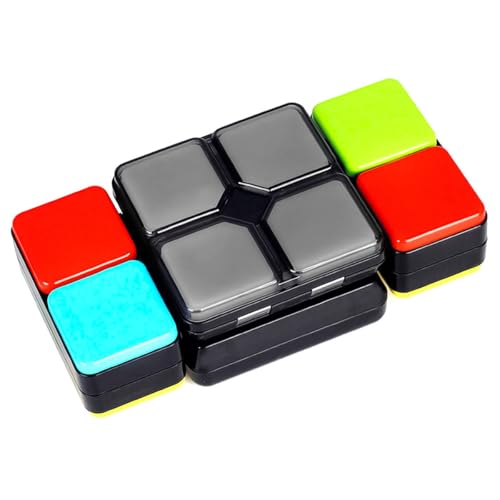 Laroal Elektronischer Musikwürfel, interaktives Puzzlespiel mit bunten Lichtern und Geräuschen für unterwegs, Herausforderung mit 4 Spielmodi, Geschwindigkeit, Gedächtnis, Multiplayer