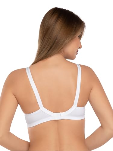 Image of DAISY DEE Women's Cotton Brassiere Non-Padded Wirefree Seamed Full Coverage Comfort-fit Cut and Sew, with Broader Band Regular /Dress /Saree Bra - NSHPU