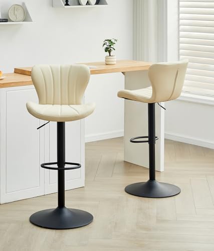 Tabourets de bar pivotants à 360° et réglables avec repose-pieds ergonomique - 3