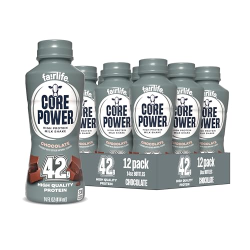 Core Power Elite High Protein Shake, Chocolate, 42g Bottle, 14oz, 12 Pack