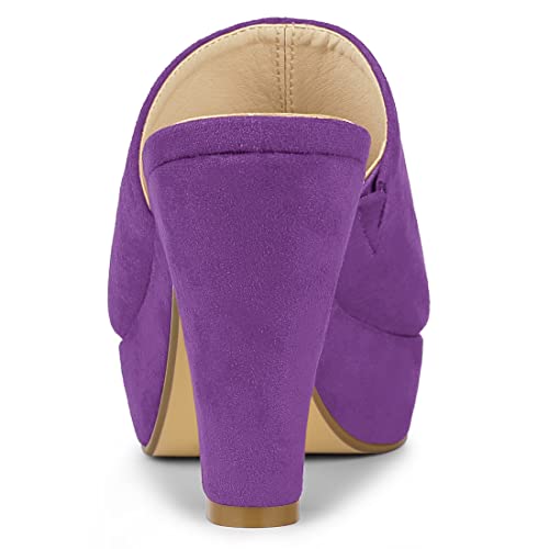 Image of Allegra K Women's Open Toe Platform Chunky Heel Slides Sandals | Party Sandals