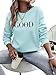 TrendiMax Pullover Damen Herbst Übergangs Sweatshirt Briefe Drucken Rundhals Langarm Pulli Locker Casual Oberteile Streetwear Sweatshirts ohne Kapuze (L, Hellblau N)