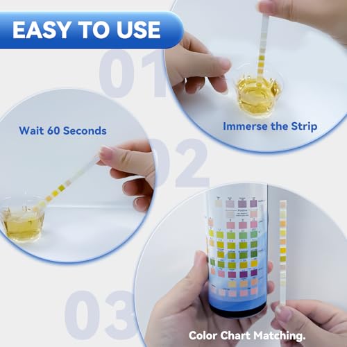 AssuTest 100 CT 10-in-1 Urine Test Strips Specialised Free Radical Test 10 Parameter Test for UTI, Protein/White Blood Cells/Nitrite/pH and More - Suitable for Female and Male Home Use.