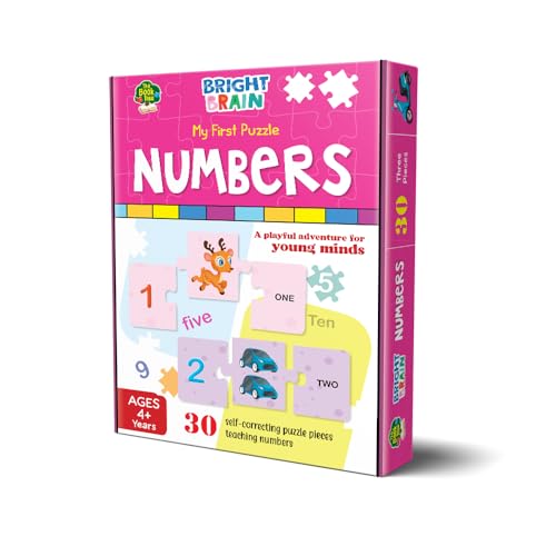 Image of The Book Tree Bright Brain Numbers 30 Piece Jigsaw Puzzle for Preschoolers, Educational Toy for Learning 123, Gifts for Kids Ages 3 to 6 by Majestic Book Club