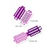 90PCS Hair Perm Rods Hair Curlers Rollers Wave Heat Perm Rod Root Fluffy Clamp DIY Clip Hairdressing Styling Tool(Purple & Pink) Rods